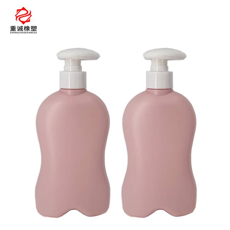 Customized Irregular Press Plastic PE Bottles Matte for Bath Cream