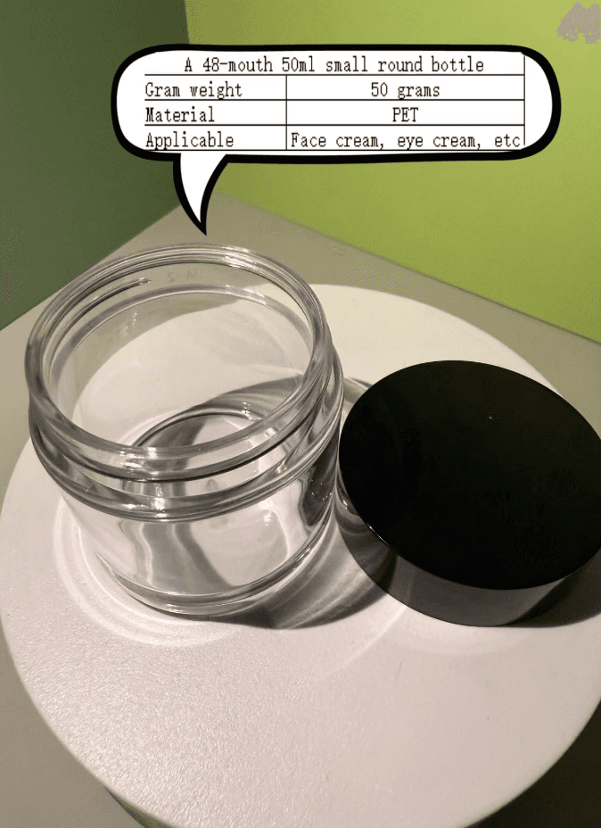 A 48-mouth 50ml small round bottle